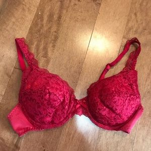 *sold* Thickly Padded Red Lace Bra